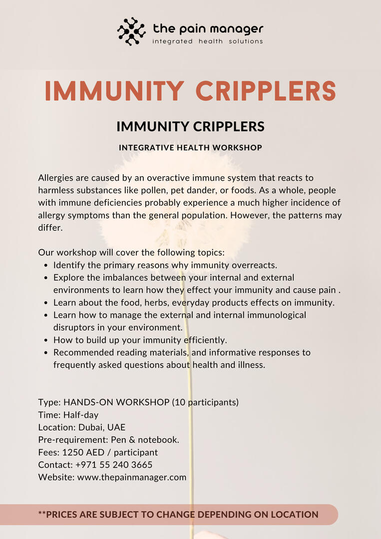 immunity allergy food intolerance cause workshop