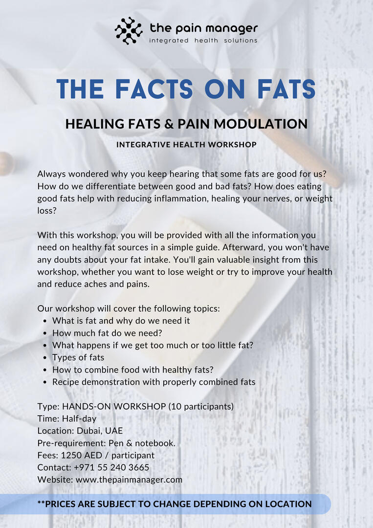 healthy fats and healthy food workshop