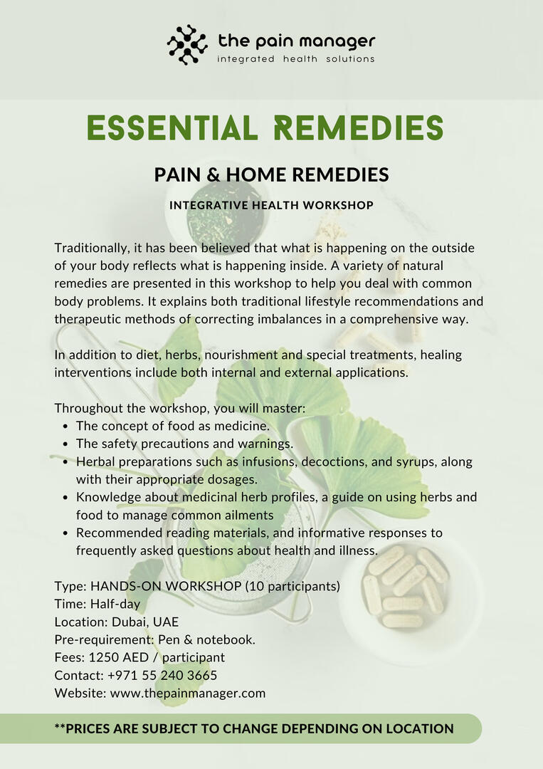 herbal remedies and teas for healthy food workshop