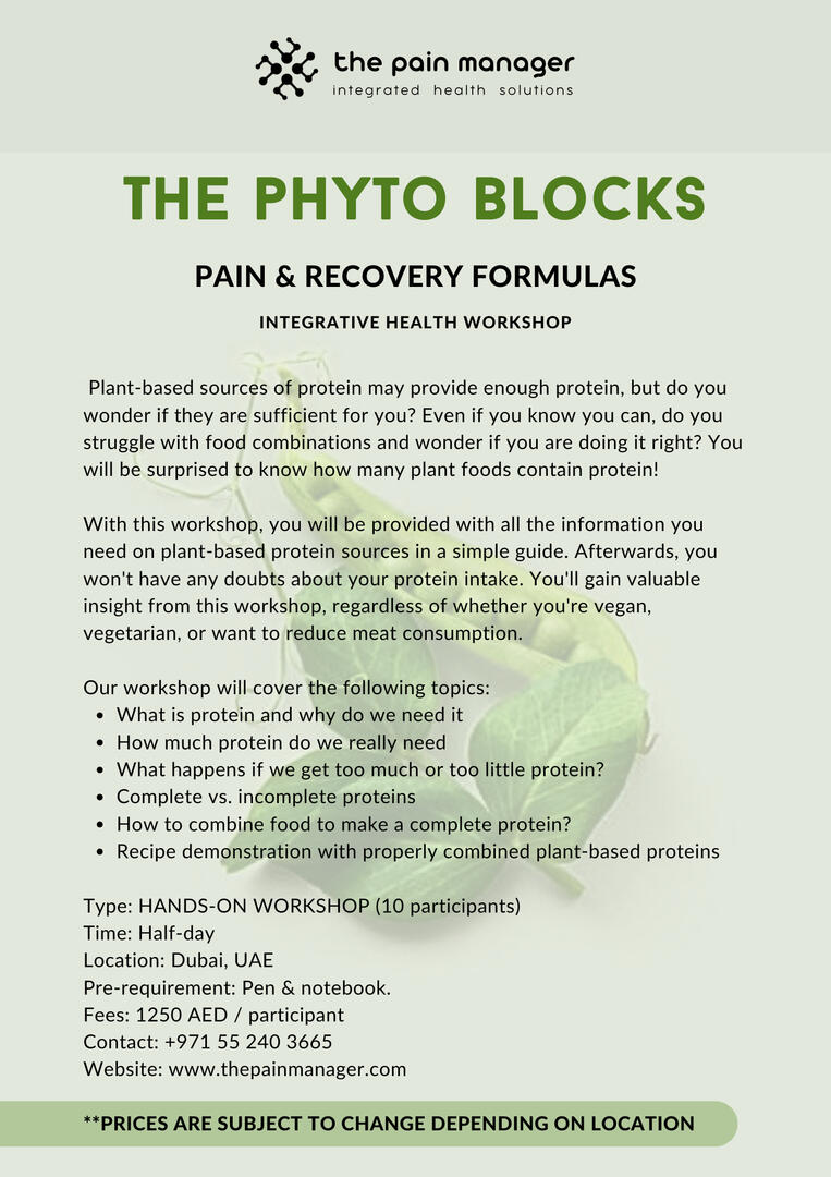 plant based protein and healthy food workshop