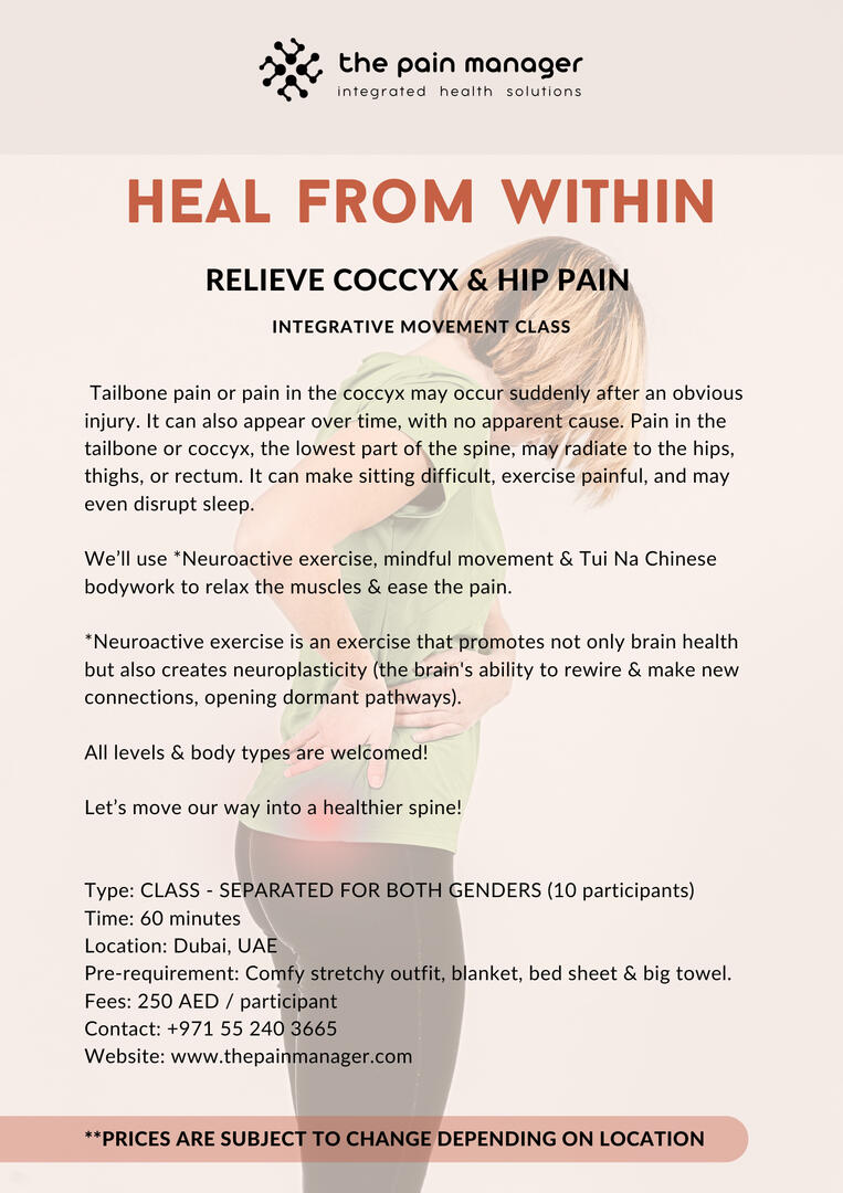 coccyx & hip pain group class