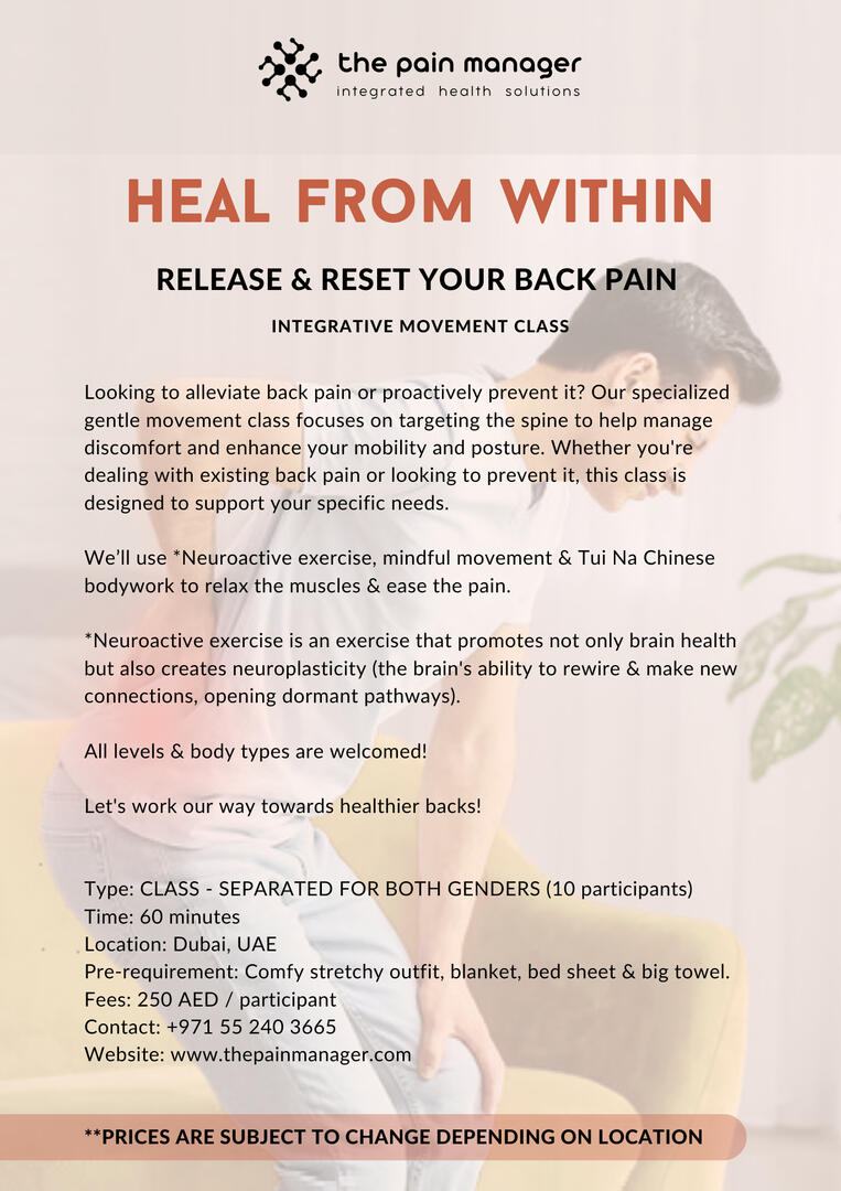 middle & lower back pain group class